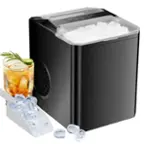 Front. Bestier - Bestier Countertop Ice Maker – 9 Cubes in 6 Mins, 26 lbs/24Hrs,Portable Ice Machine Self-Cleaning - Black.