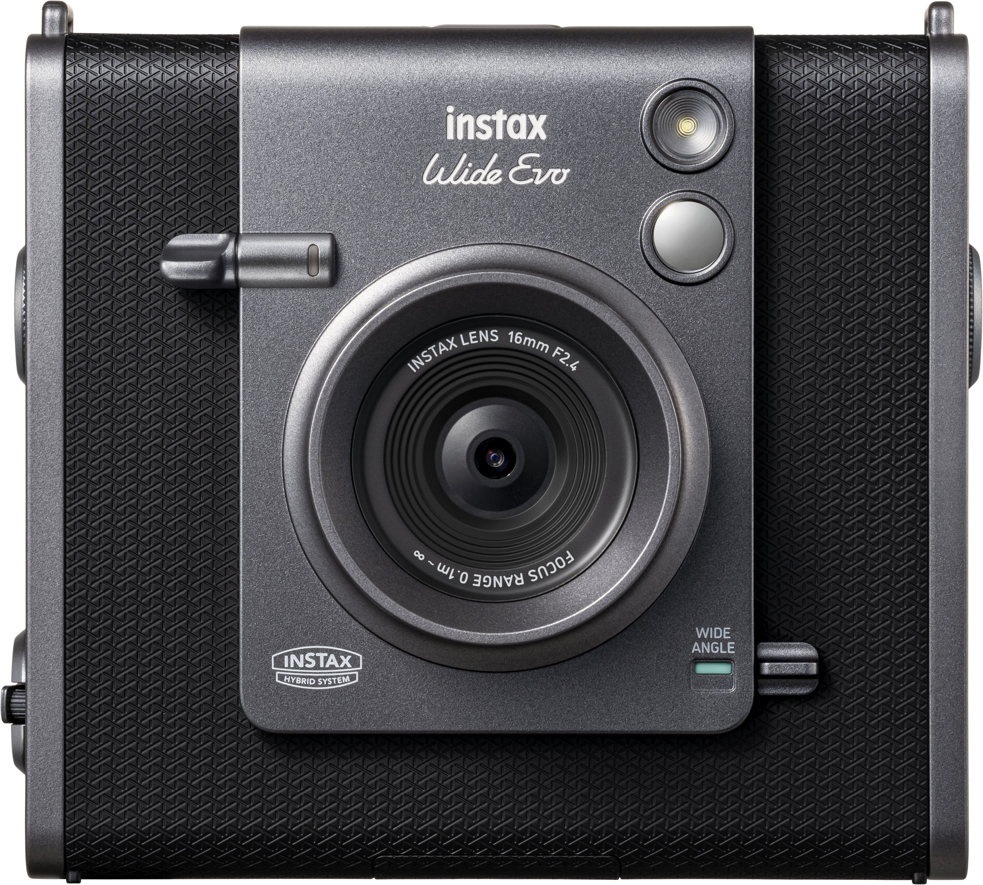 Fujifilm - instax WIDE Evo Hybrid Instant Film Camera - Black - Front_Zoom