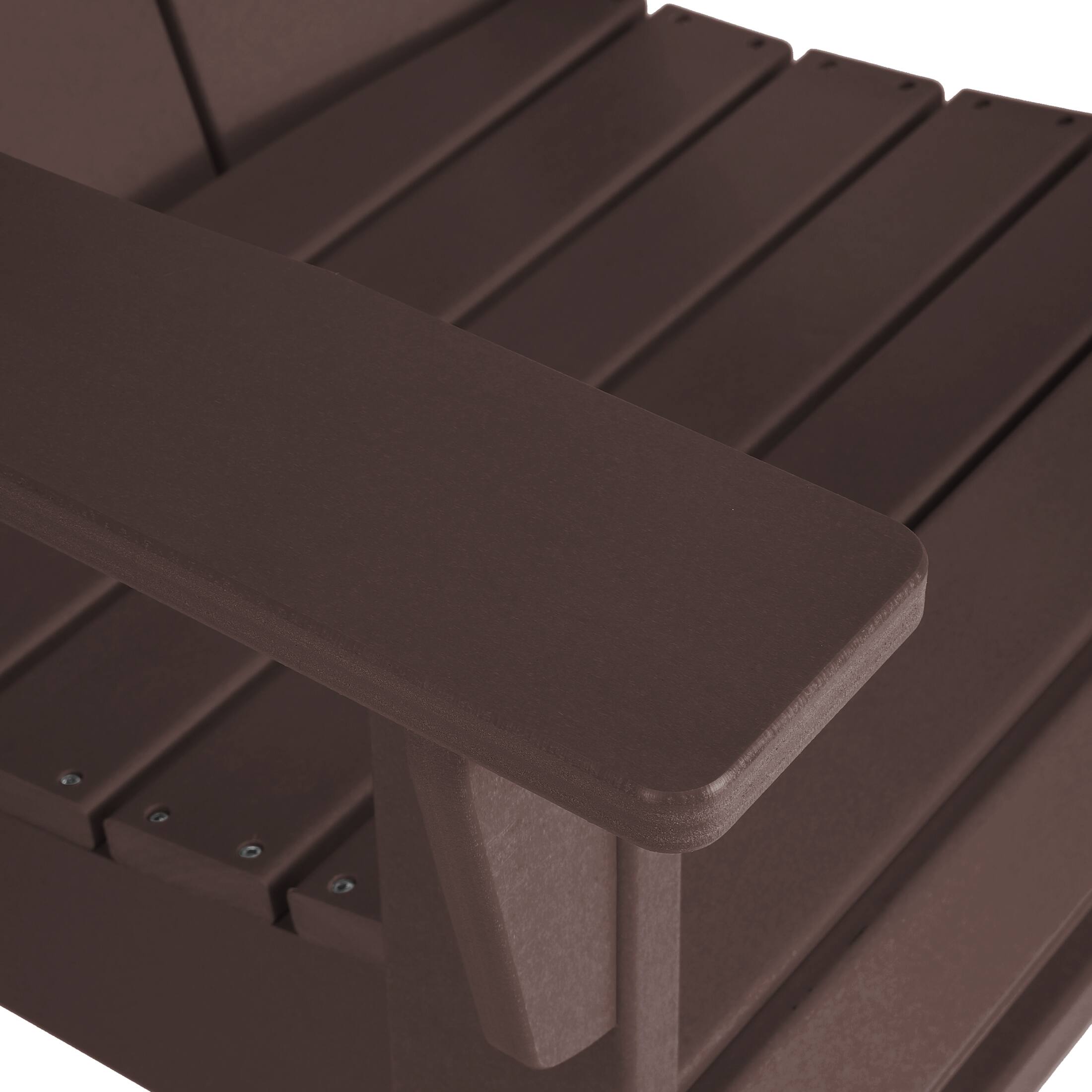 Alt View 5. WestinTrends - WestinTrends Ashore Outdoor Patio HDPE Plastic Modern Adirondack Dining Chair - Dark Brown.