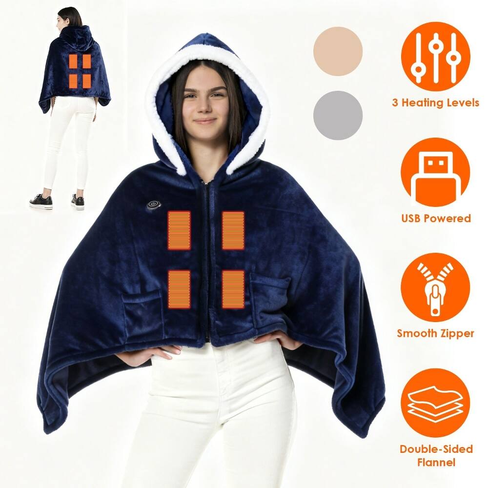 3 Heating Levels  
USB Powered  
Smooth Zipper  
Double-Sided Flannel