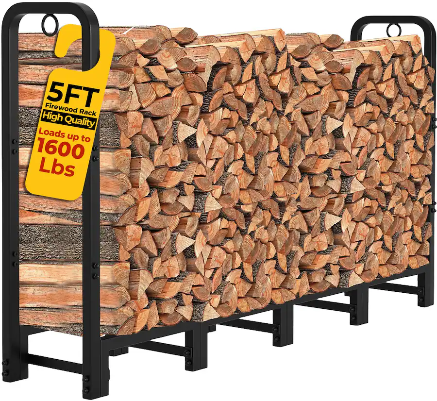 Redstone Log Rack JETRANSPORT Amagabeli 8ft Firewood Log Rack Outdoor Heavy Duty Logs ...