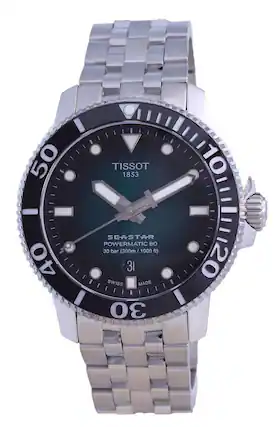 50 TISSOT 1853 40 SEASTAR POWERMATIC 80 30 bar (300m/1000 ft) 31 SWISS MADE 30 20