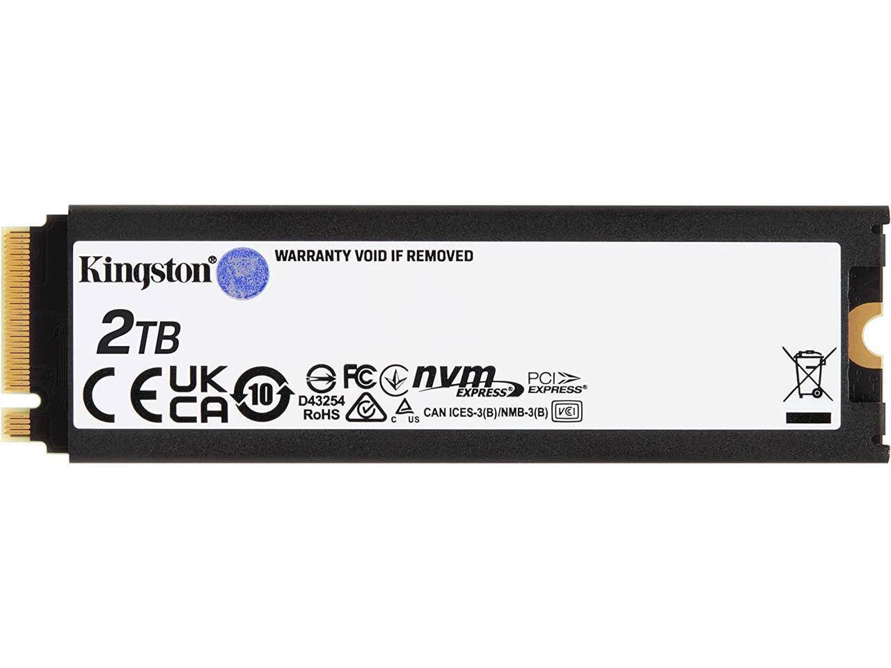 WARRANTY VOID IF REMOVED

Kingston
2TB

CE UK CA
10

D43254
RoHS

FC
nvm
PCI EXPRESS

CAN ICES-3(B)/NMB-3(B)
VEI

PCI EXPRESS