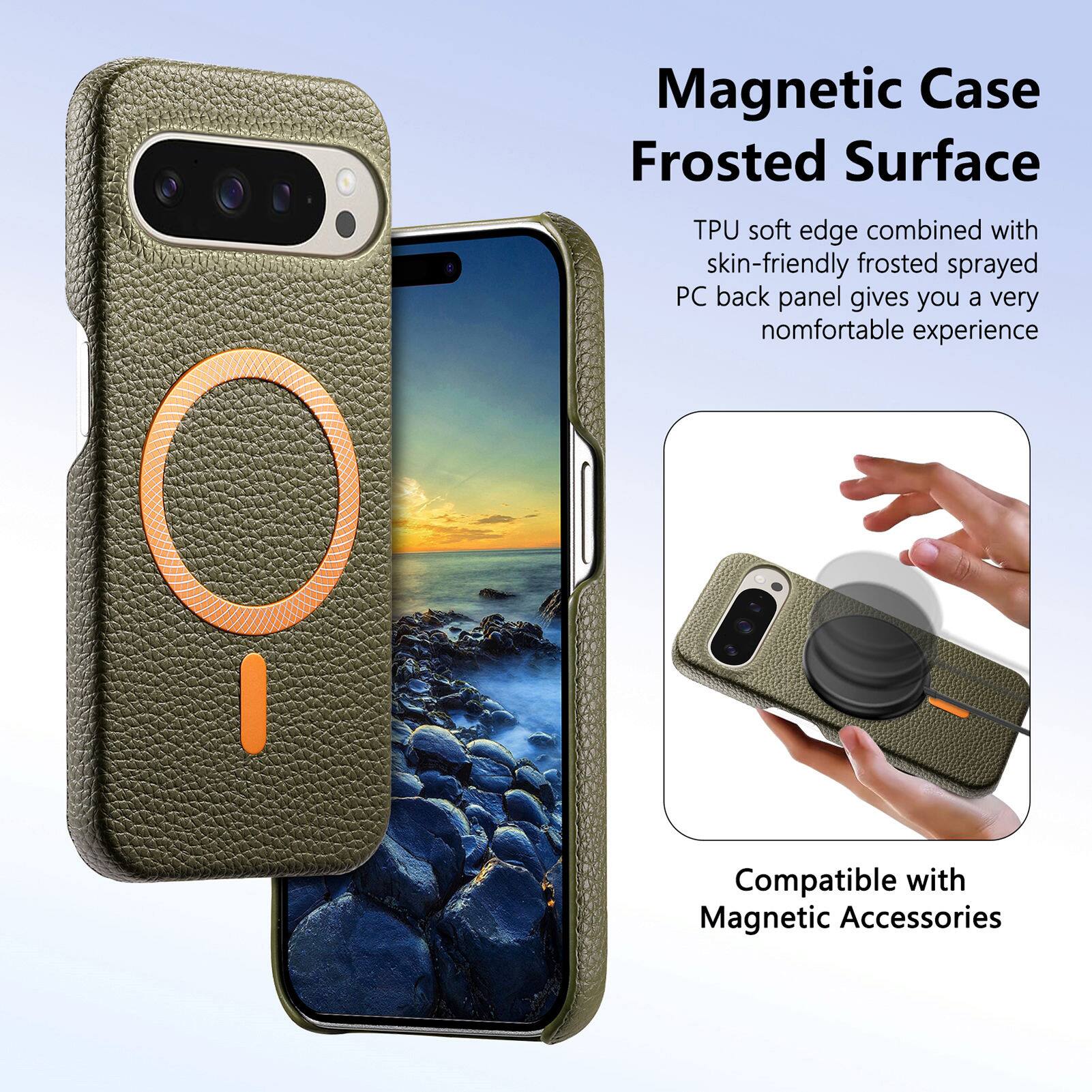 Magnetic Case Frosted Surface

TPU soft edge combined with skin-friendly frosted sprayed PC back panel gives you a very comfortable experience

Compatible with Magnetic Accessories