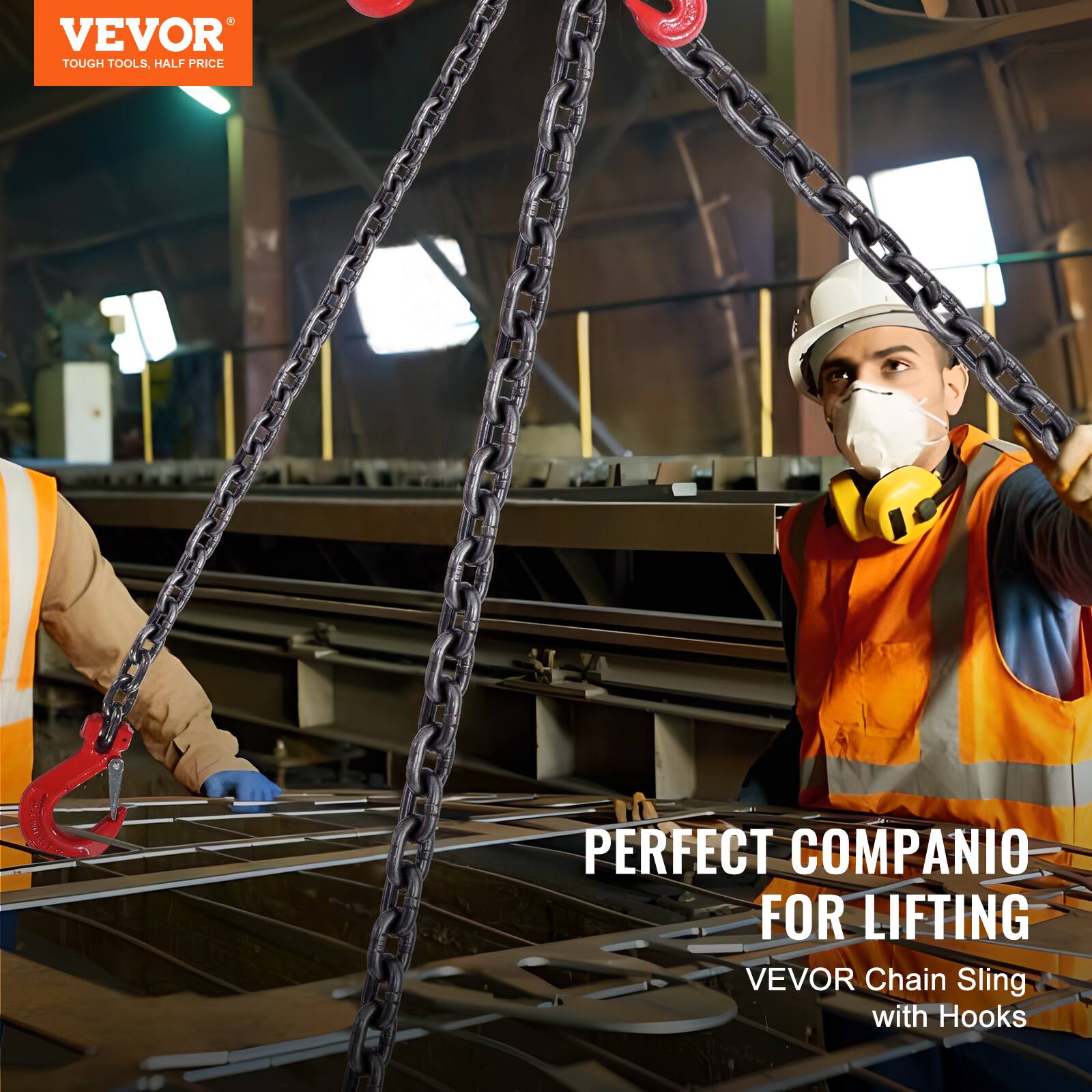VEVOR TOUGH TOOLS, HALF PRICE

PERFECT COMPANION FOR LIFTING

VEVOR Chain Sling with Hooks