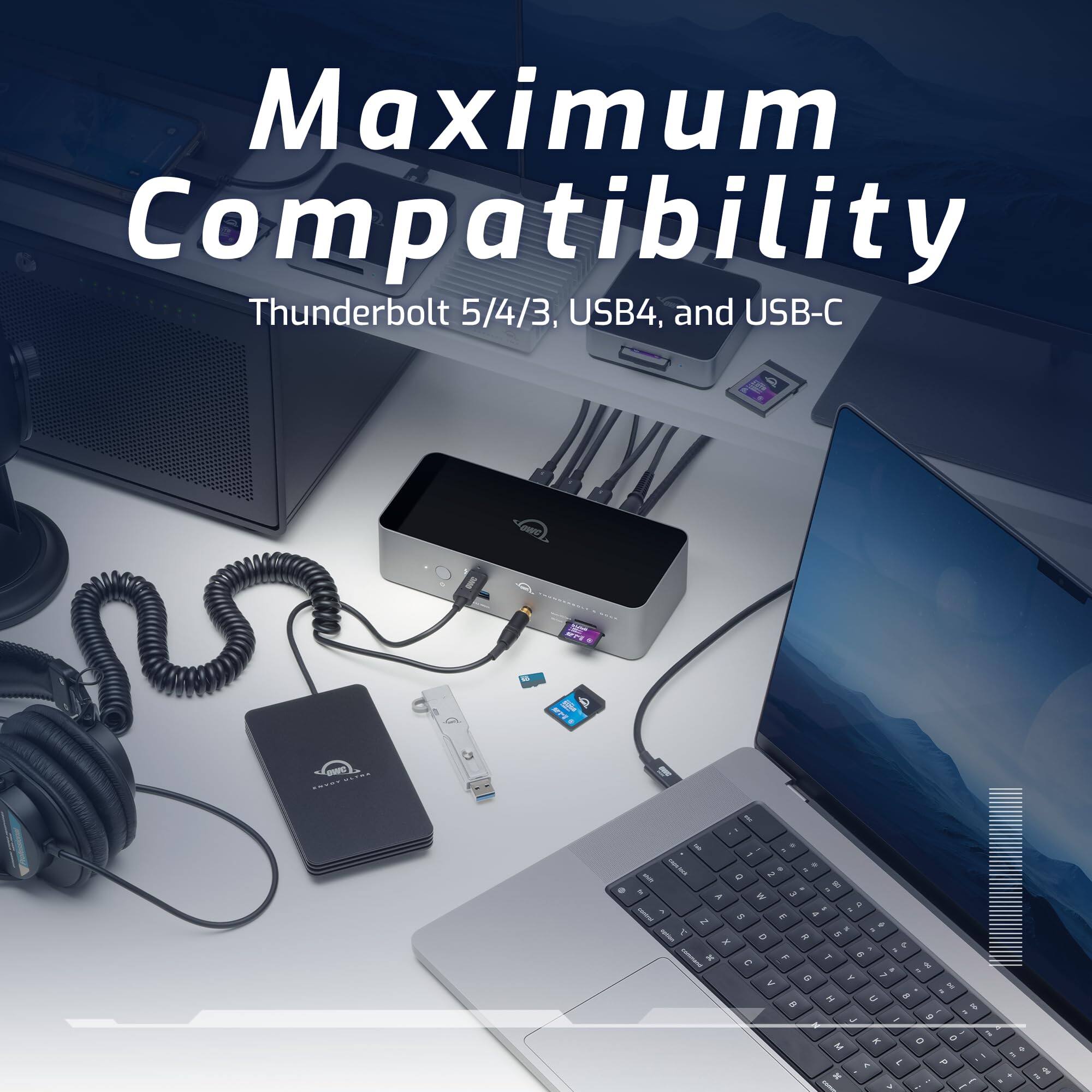 Maximum Compatibility  
Thunderbolt 5/4/3, USB4, and USB-C