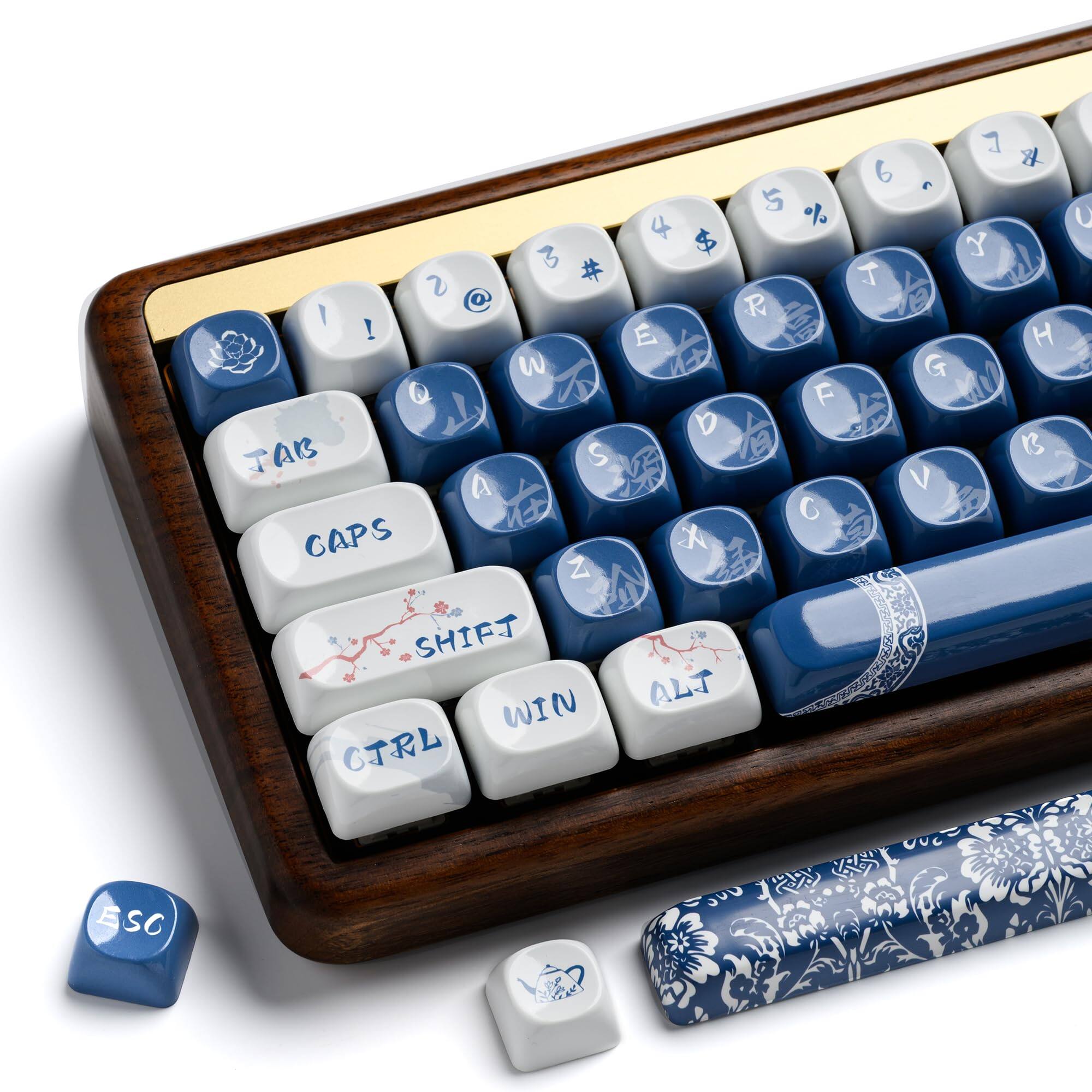 Sure, here is the corrected and grouped text from the image:

- 1 ! 2 @ 3 # 4 $ 5 % 6 ^ 7 & 8 * 9 ( 0 ) - _ + = 
- Q W E R T Y U I O P [ ] \ 
- A S D F G H J K L ; ' " 
- Z X C V B N M , . / 
- TAB CAPS SHIFT WIN CTRL ALT ESC