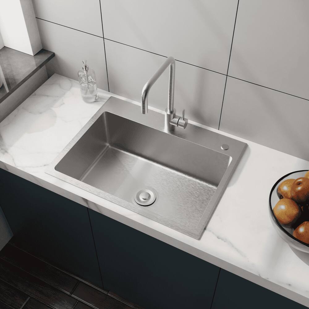 Alt View 5. Kadyn - 24in Stainless Steel Washing Sink - Includes Faucet Hoses & Drain Head Only (Update), Silver - Silver.