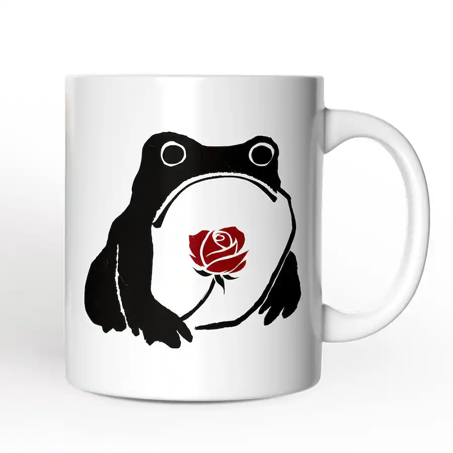 OrnamentallyYou Romantic Japanese Frog with Rose Mug, Matsumoto Hoji ...