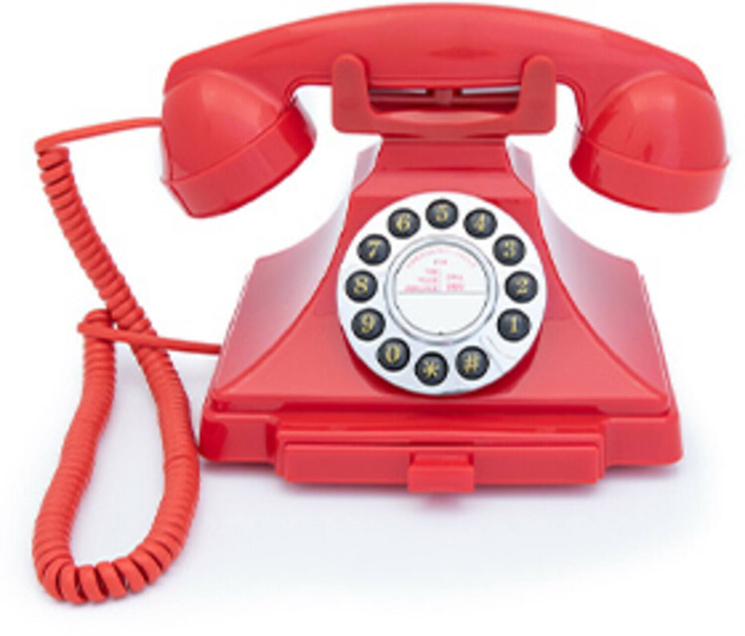 PopMarket - GPO Retro GPOCARRPBRD Carrington Push Button Telephone - MISC ACCESSORY - Red