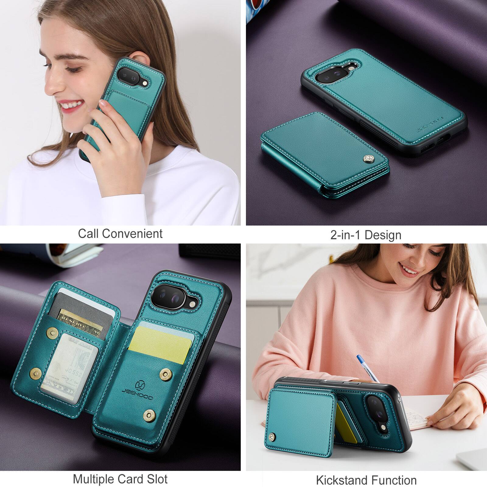 Call Convenient  
2-in-1 Design  
Multiple Card Slot  
Kickstand Function