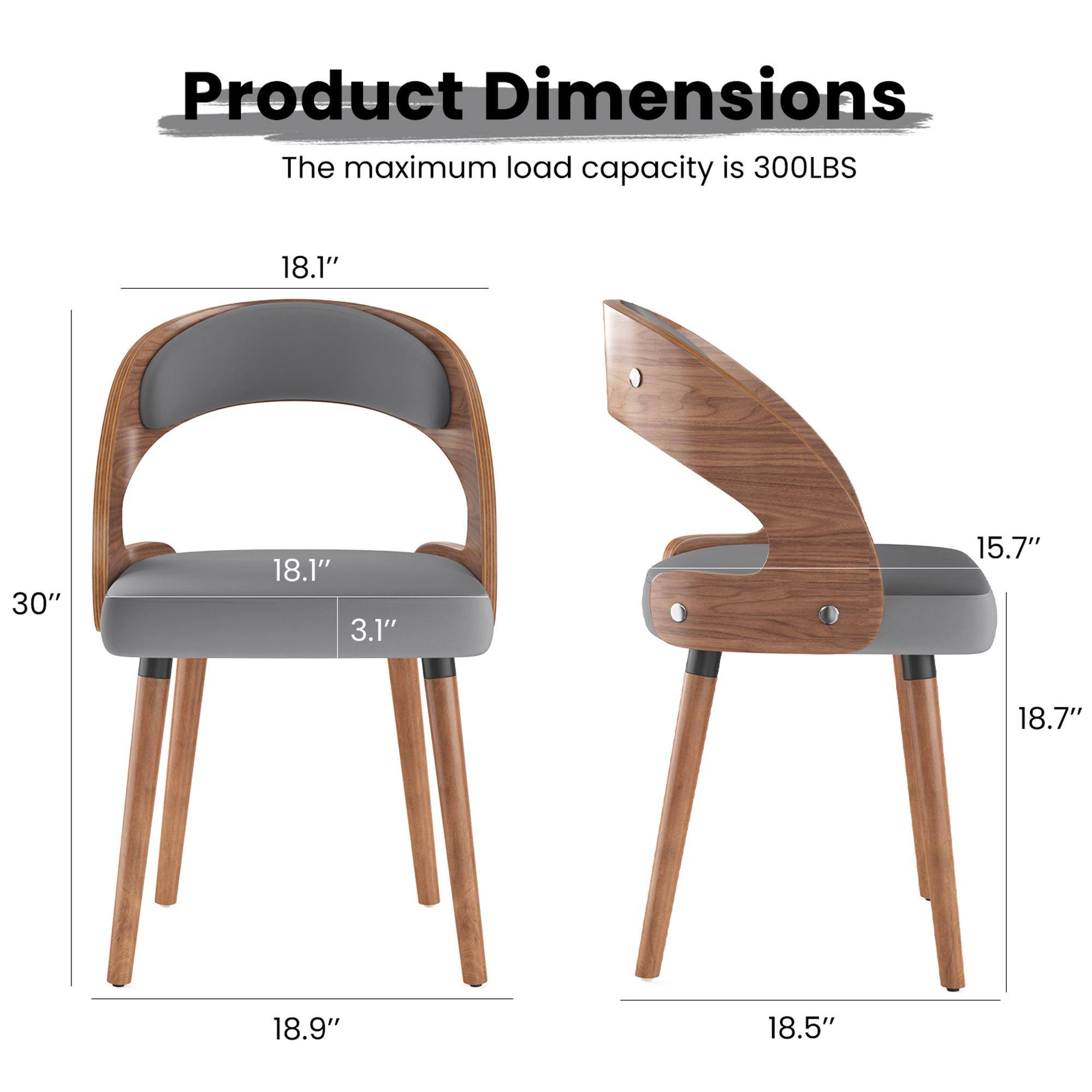 Product Dimensions  
The maximum load capacity is 300LBS

18.1"  
30"  
18.1"  
3.1"  
15.7"  
18.7"  
18.9"  
18.5"