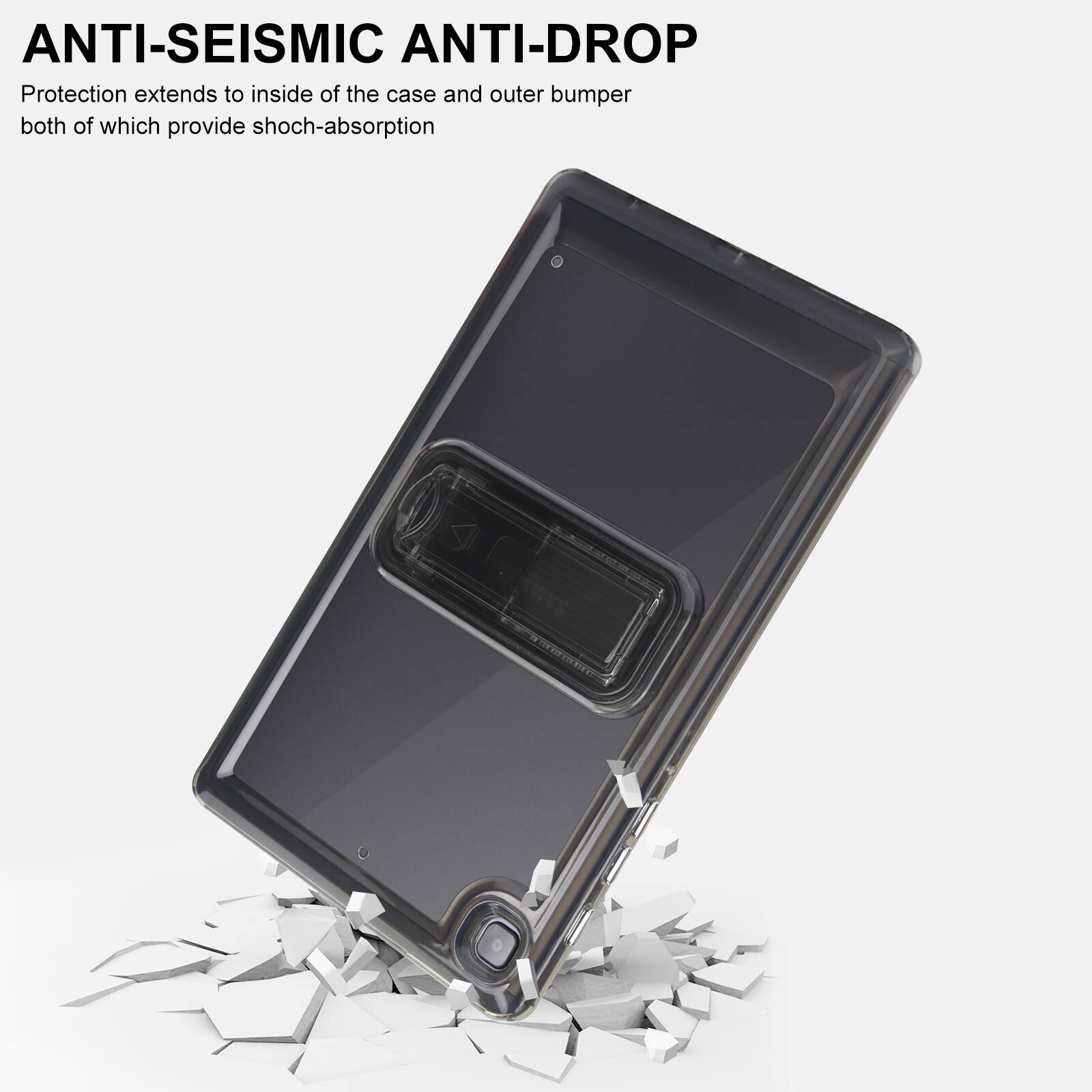 ANTI-SEISMIC ANTI-DROP  
Protection extends to inside of the case and outer bumper both of which provide shock-absorption