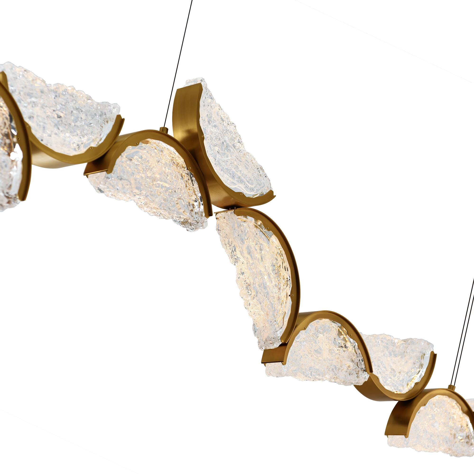 Alt View 1. CWI Lighting - Moon Integrated LED Brass Chandelier - Brass.
