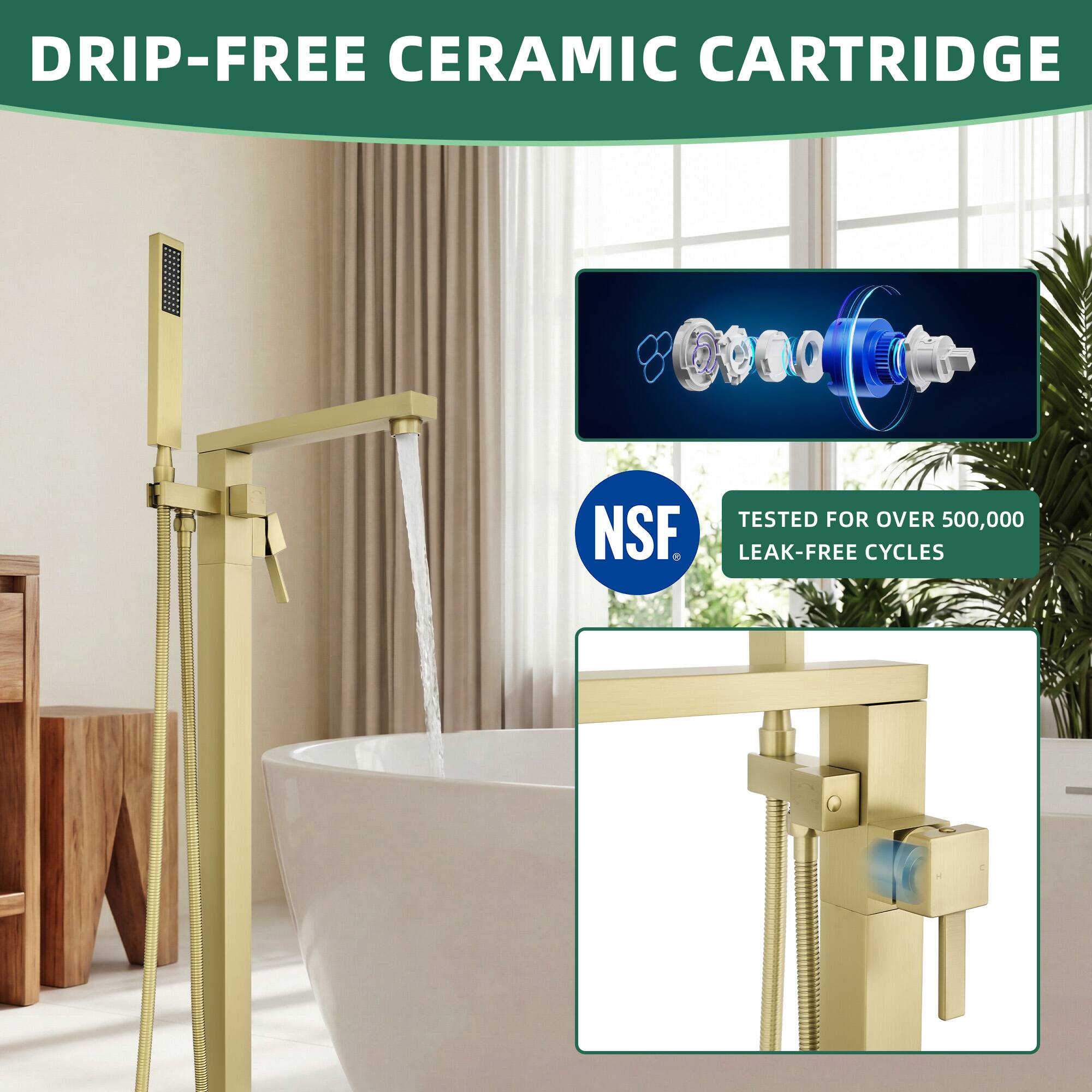 Drip-Free Ceramic Cartridge  
Tested for over 500,000 NSF Leak-Free Cycles