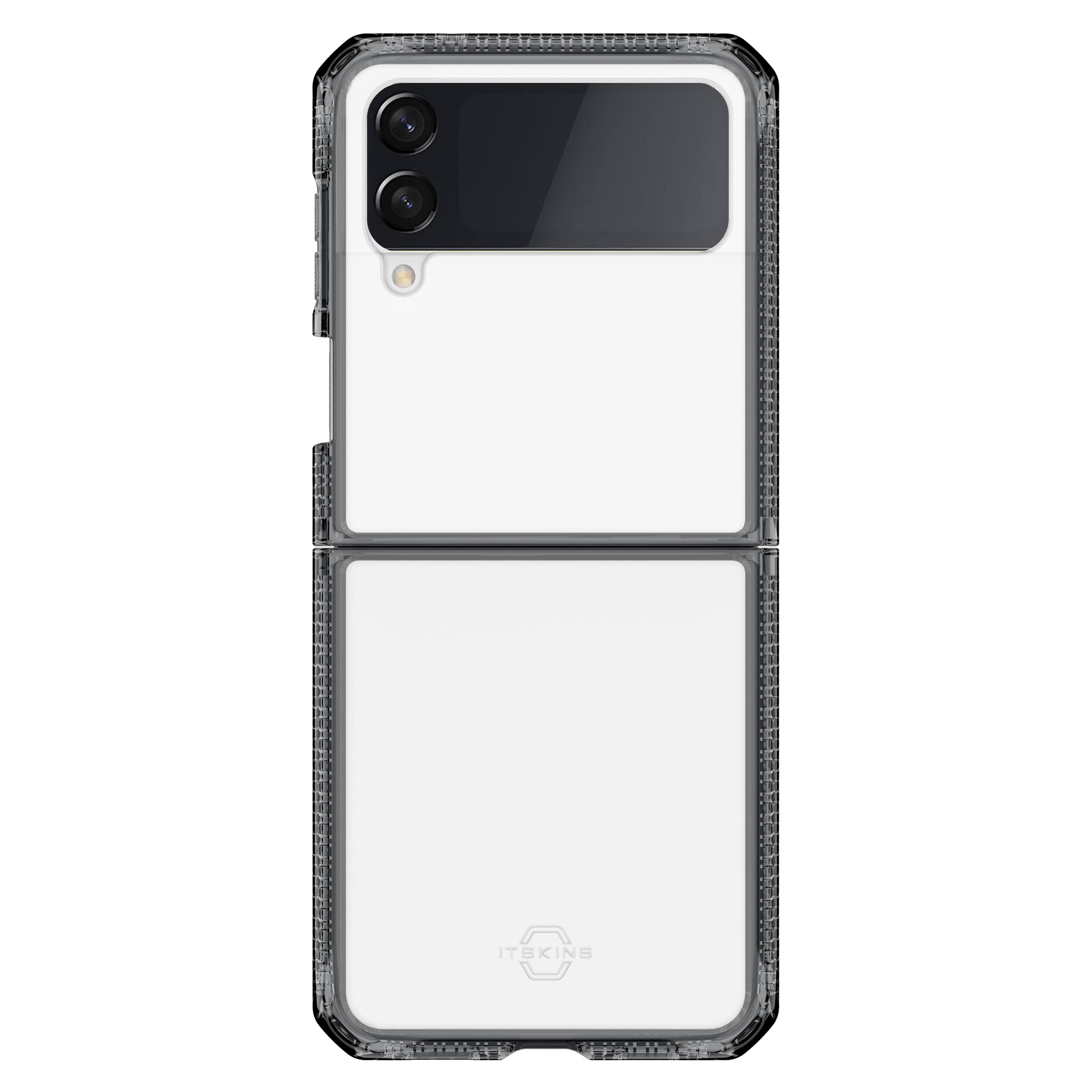 Front. Itskins - ITSKINS - Hybrid_R Case for Samsung Galaxy Z Flip4 - Black and Transparent.