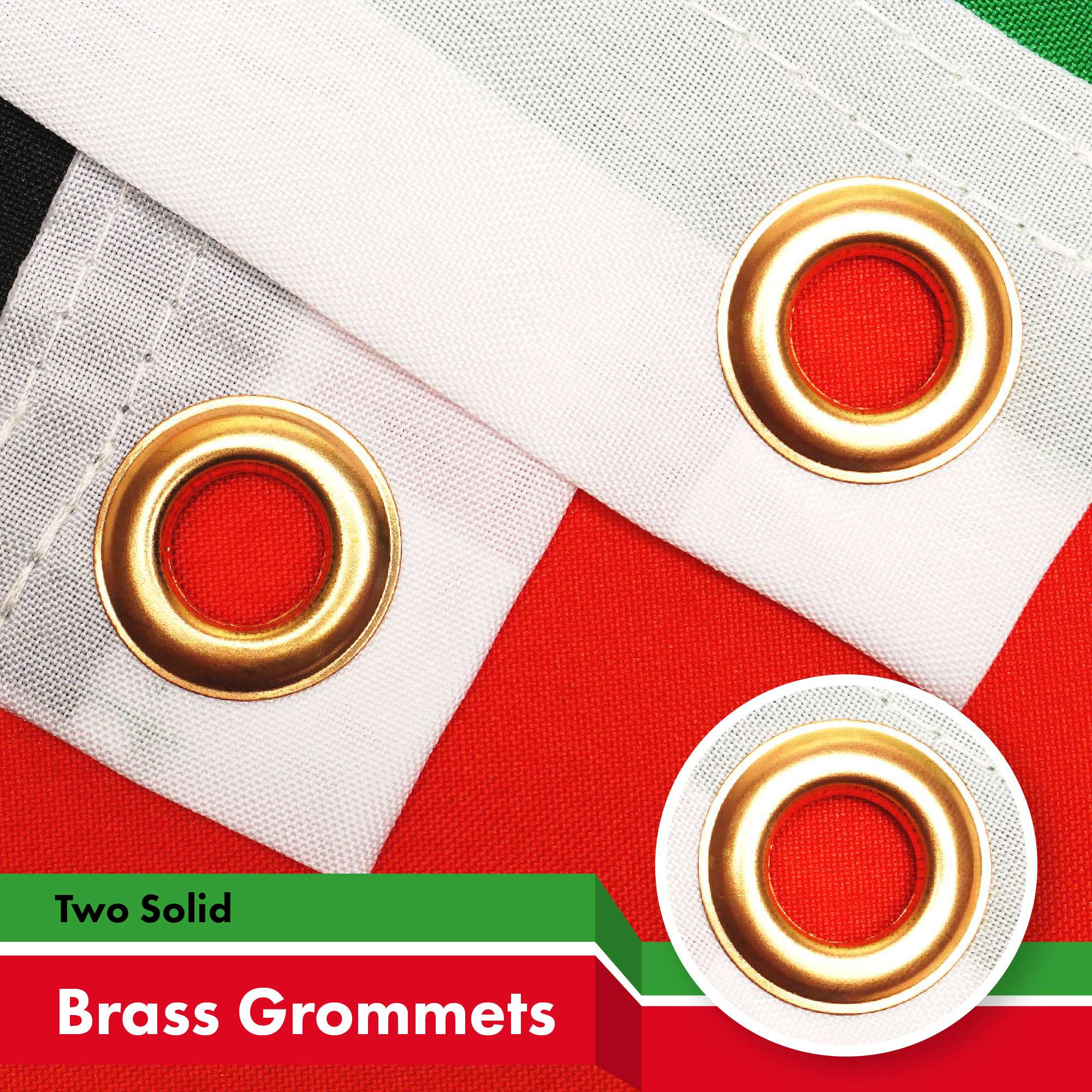 Two Solid Brass Grommets