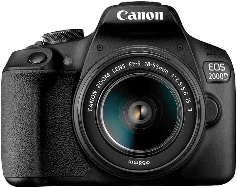 Canon - EOS 2000D DSLR Camera with EF-S 18-55 mm f/3.5-5.6 III Lens (International Version) - Black