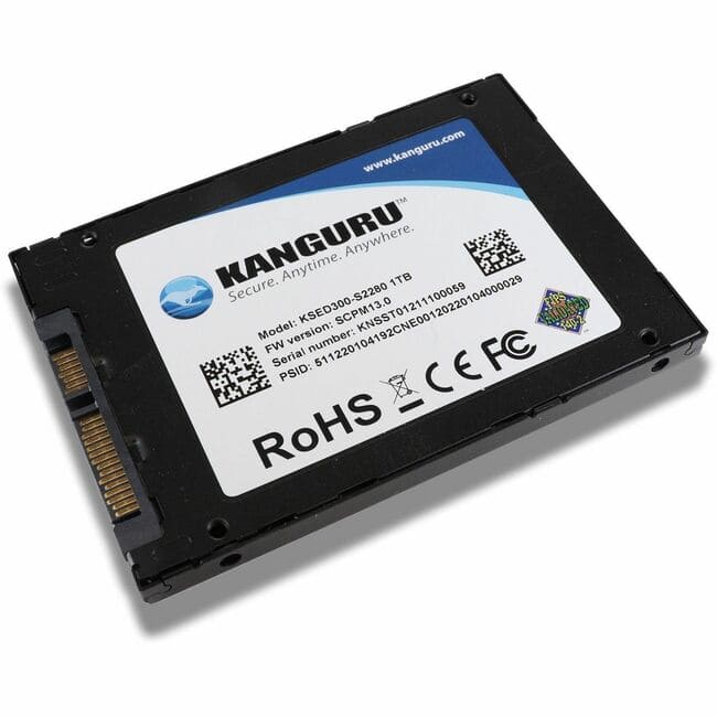 Kanguru Solutions - Kanguru Defender SED300 Hardware-Based Self-Encrypting Internal SSD-FIPS 140-2 Certified -KSED300-SATA-Series 1 TB Solid - Black