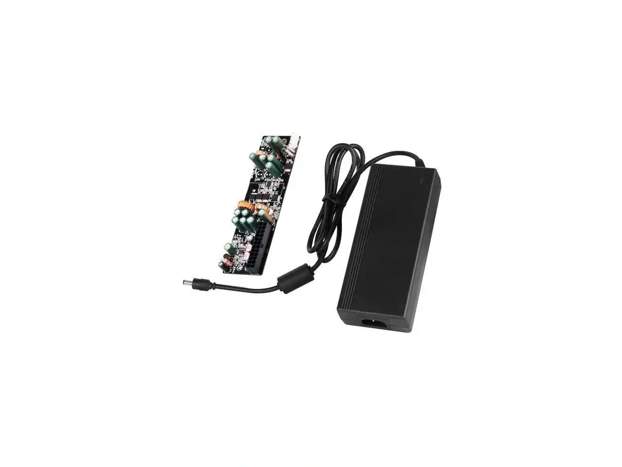 Front. SilverStone - 120W Power Supply Kit with DC-DC Board, 12V/10A Adapter, 20+4pin, 1x EPS, 3x SATA, 1x 4-Pin.
