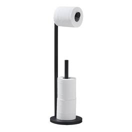 Dazzed Corner - Free Standing Toilet Roll Holder,Modern Tissue Roll Holder - Black