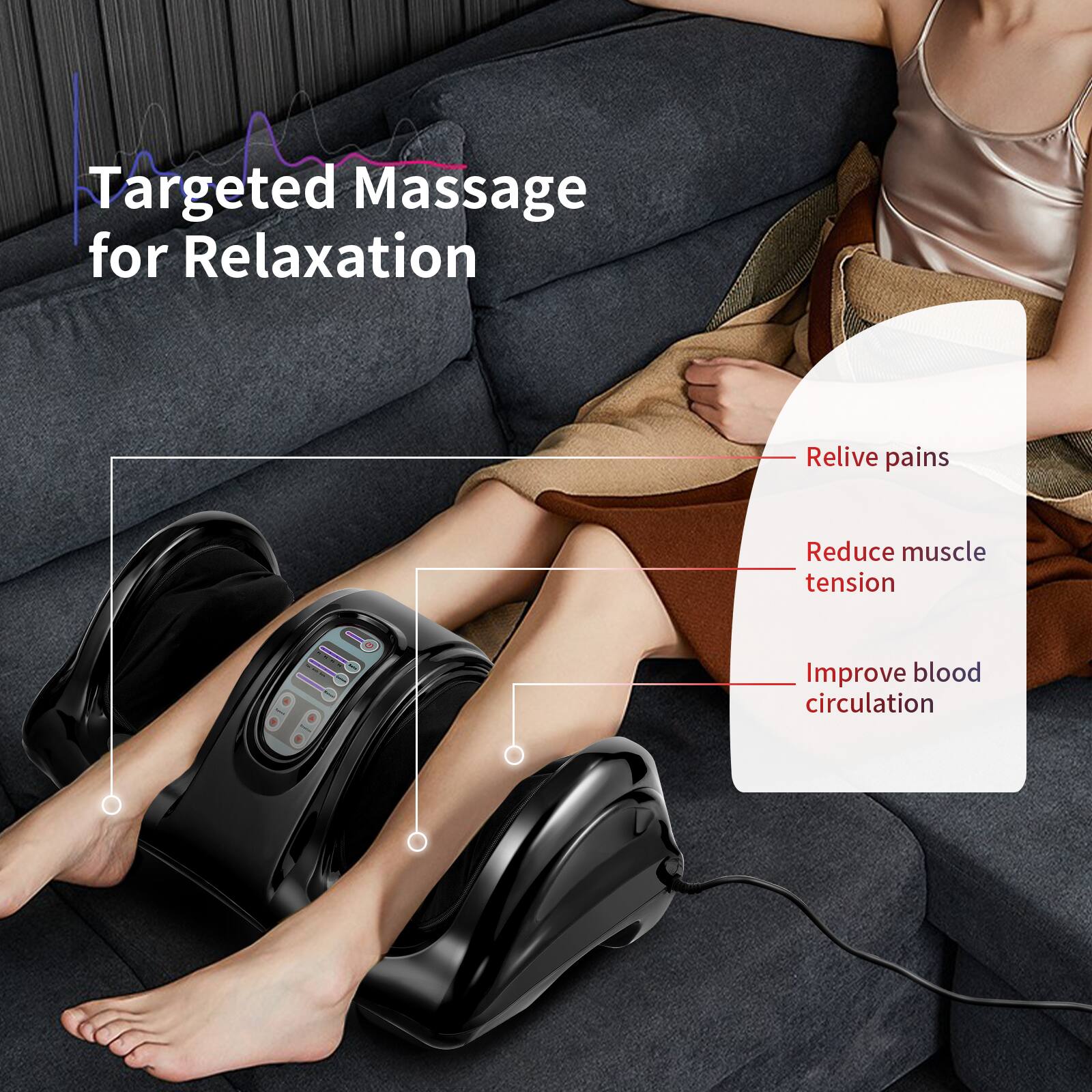 Targeted Massage for Relaxation: Relieve pains, reduce muscle tension, and improve blood circulation.
