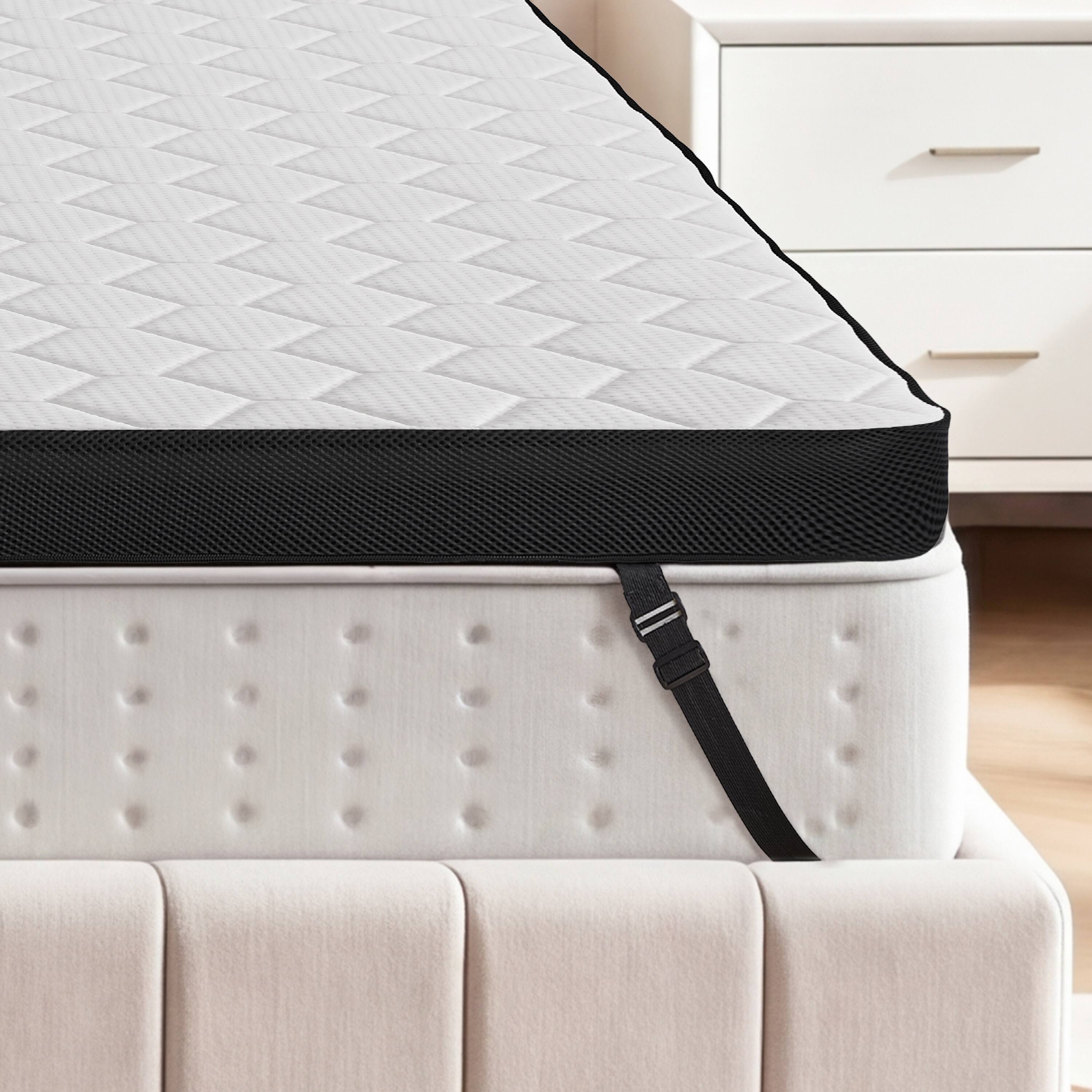 Front. Vipbear - 3 Inch Frim Memory Foam Mattress Topper with Removable & Washable Cover, CertiPUR-US/OEKO‑TEX Certified - 3 inch.