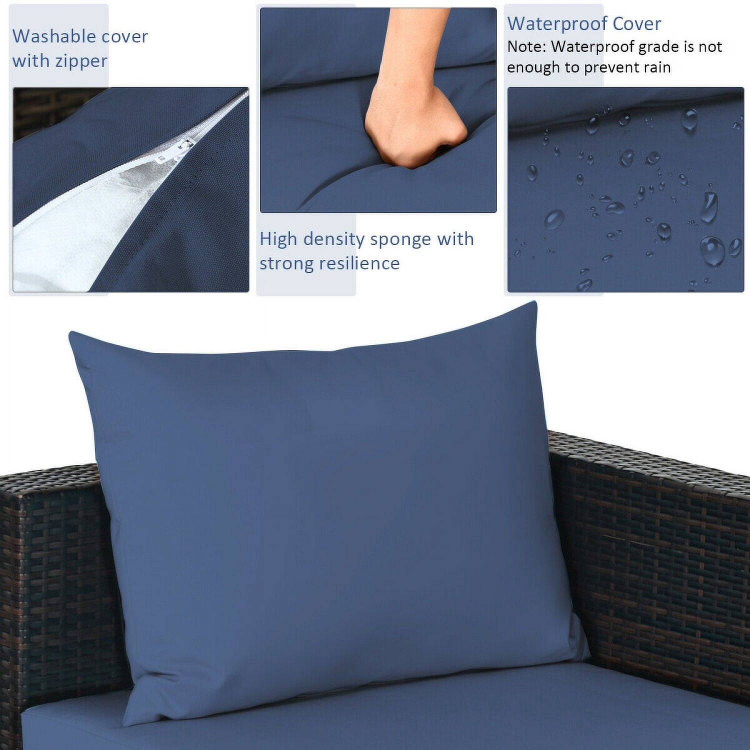 - Washable cover with zipper
- Waterproof Cover
  Note: Waterproof grade is not enough to prevent rain
- High density sponge with strong resilience