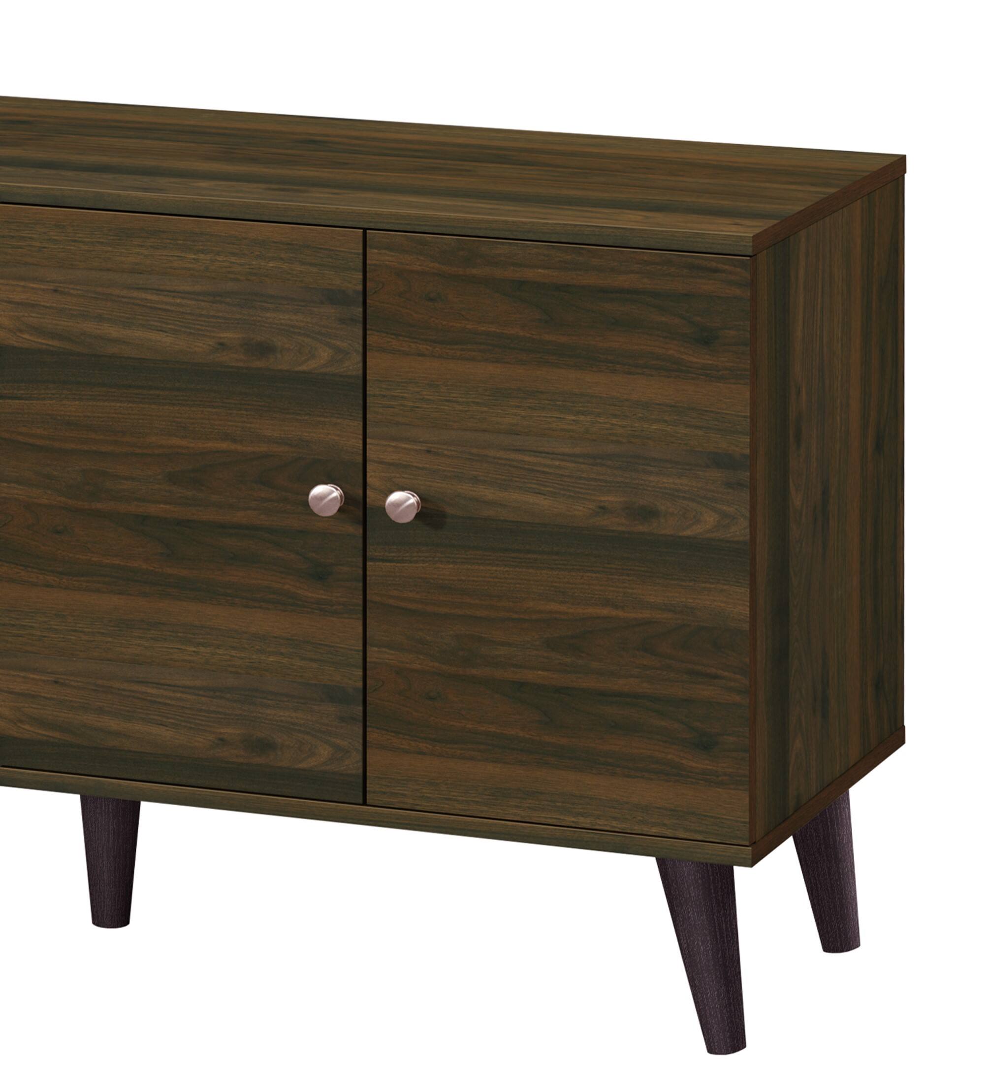 Alt View 1. APRILSOUL - TV Stand for TVs up to 47.3 Inch with 2 Storage Shelves 1 Cabinet Modern Entertainment Centre for TV in Walnut - Walnut.