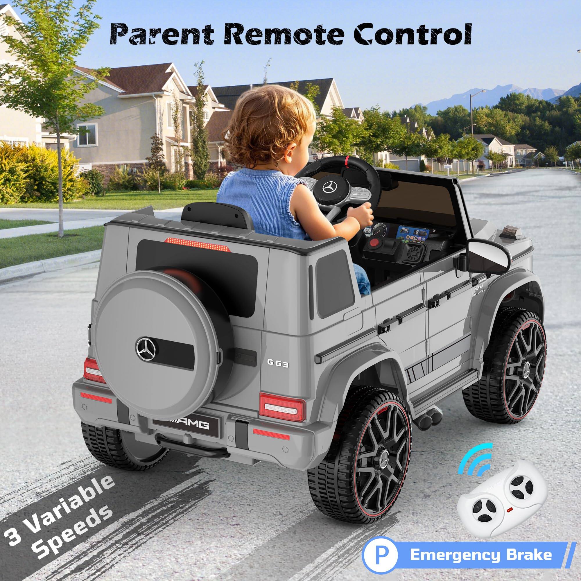 Parent Remote Control  
80000  
G63  
3 Variable Speeds  
AMG  
P Emergency Brake