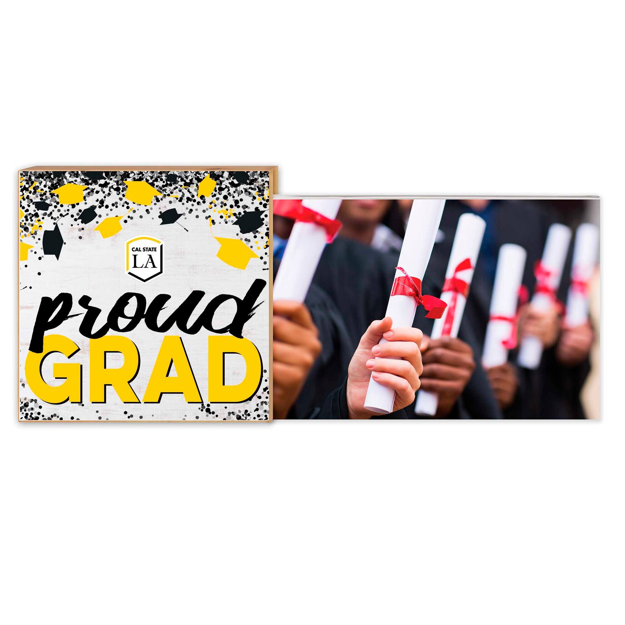 Jardine - Cal State-Los Angeles Golden Eagles 5" x 10.5" Proud Grad Floating Frame - White