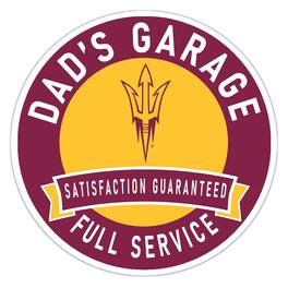 Fan Creations - Arizona State Sun Devils 16" Dad's Garage Wood Sign - Multicolor