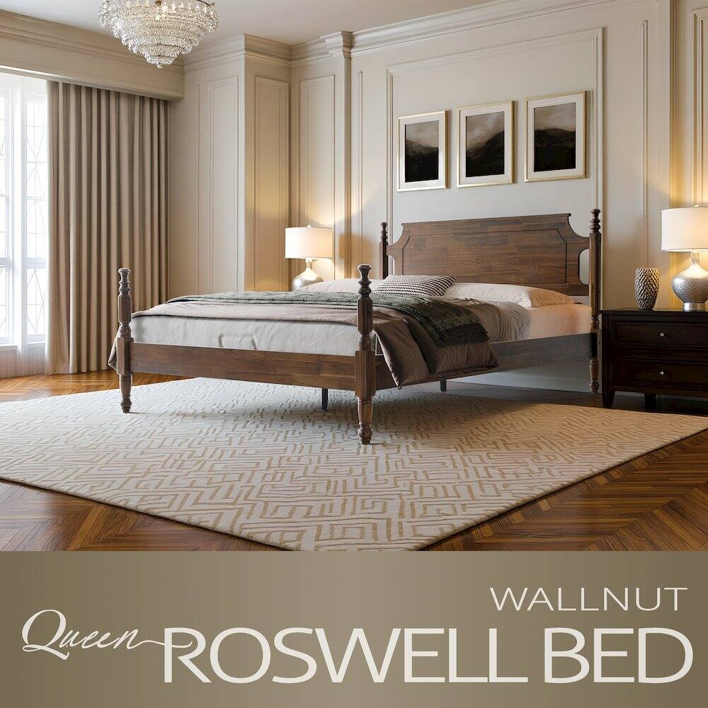 WALLNUT Queen ROSWELL BED