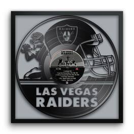 Sporticulture - Las Vegas Raiders Framed 13" x 13" Vinyl Record Art Print - Gray