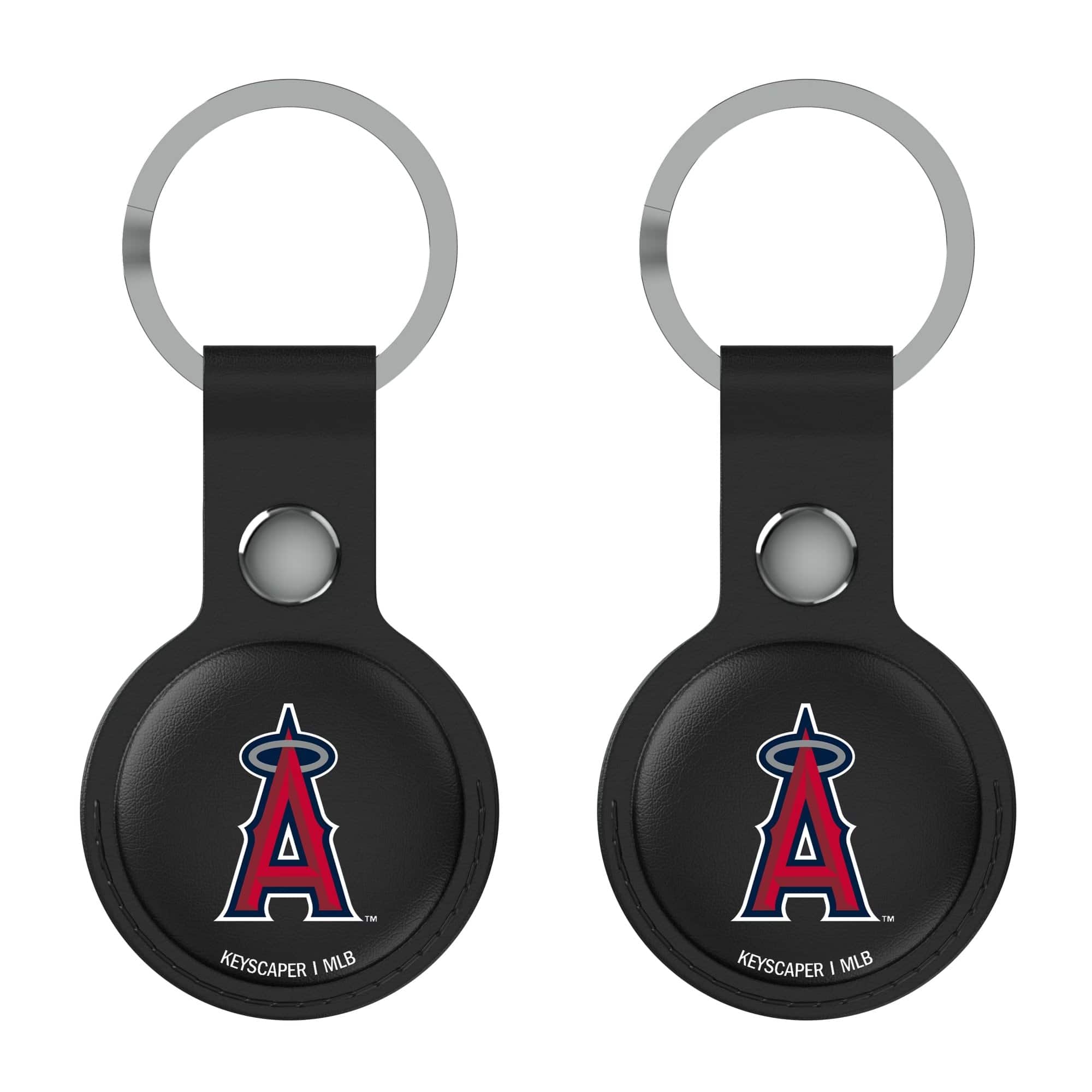 Keyscaper - Los Angeles Angels Two-Pack AirTag Holders - No Size - Black