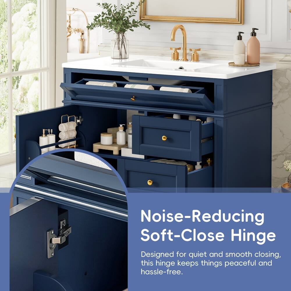 Noise-Reducing Soft-Close Hinge  
Designed for quiet and smooth closing, this hinge keeps things peaceful and hassle-free.