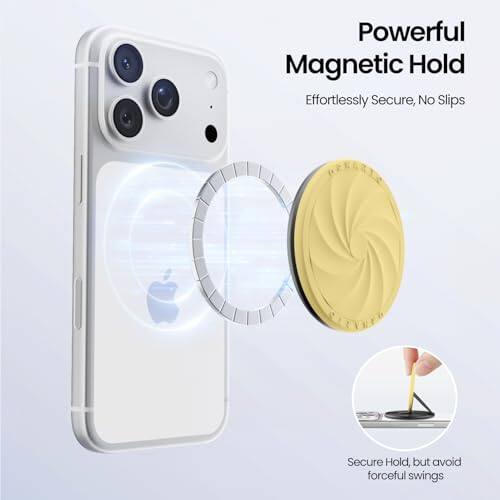 Powerful Magnetic Hold  
Effortlessly Secure, No Slips  
Secure Hold, but avoid forceful swings