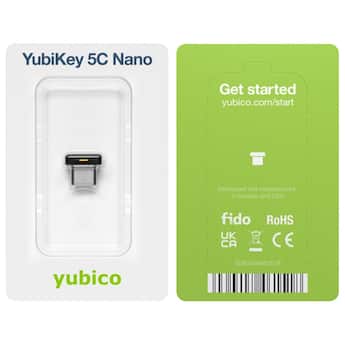 Yubico YubiKey 5C Nano Two Factor authentication (2FA) Security Yubico YubiKey 5C Nano Two Factor authentication (2FA) Security