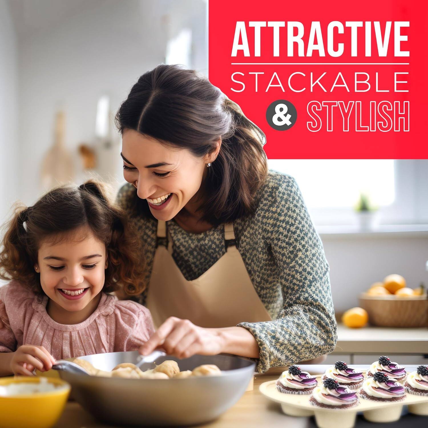 Attractive, stackable, and stylish.