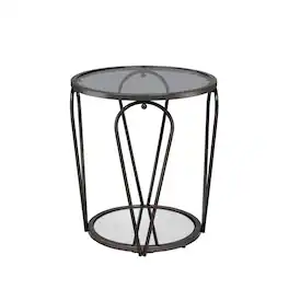 Furniture of America - Miffa Contemporary Metal 1-Shelf End Table - Gray