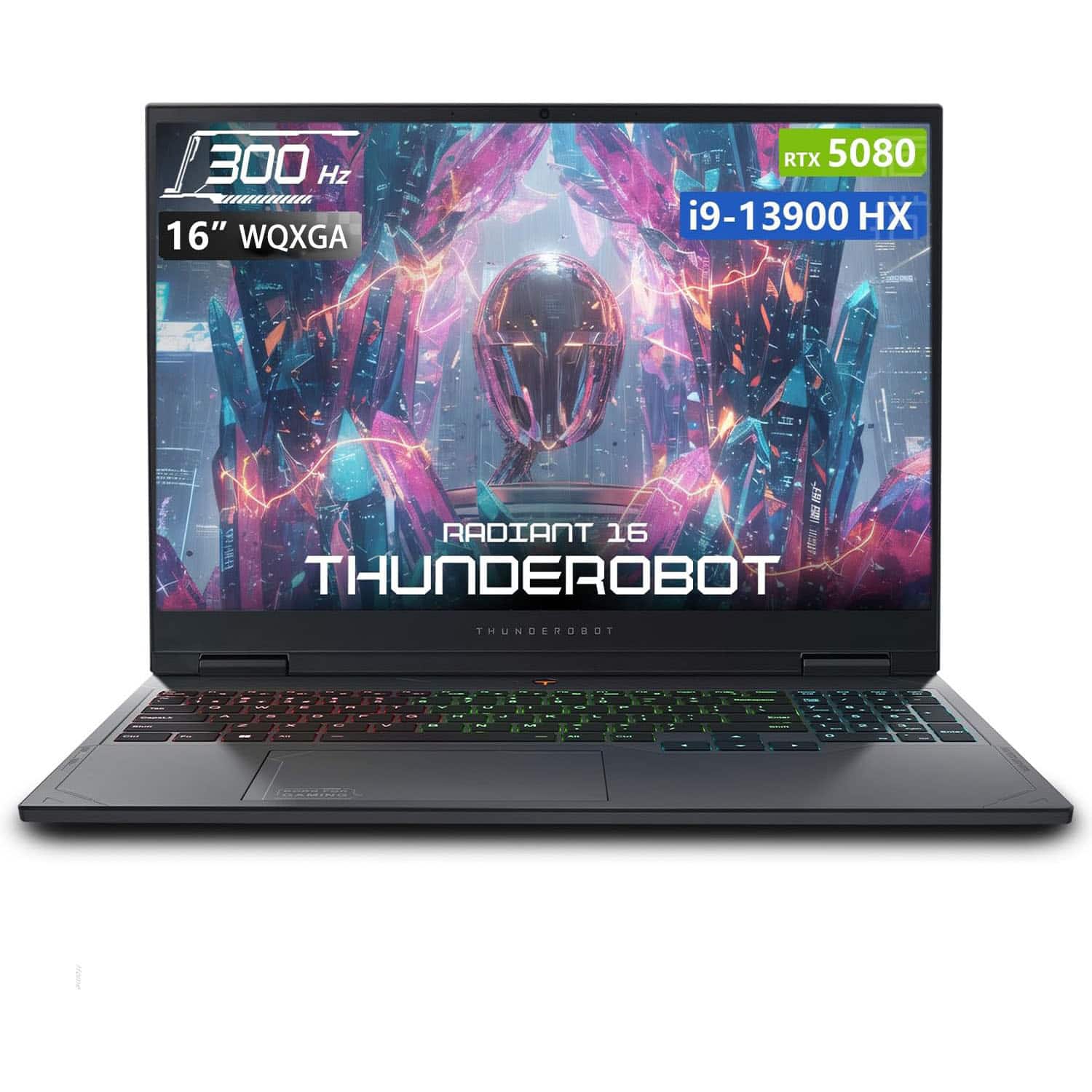 Thunderobot - Radiant 16 16" WQXGA Gaming Laptop - Intel Core i9-13900HX - 64GB RAM - 4TB SSD - NVIDIA GeForce RTX 5080 - Backlit KB - Gray