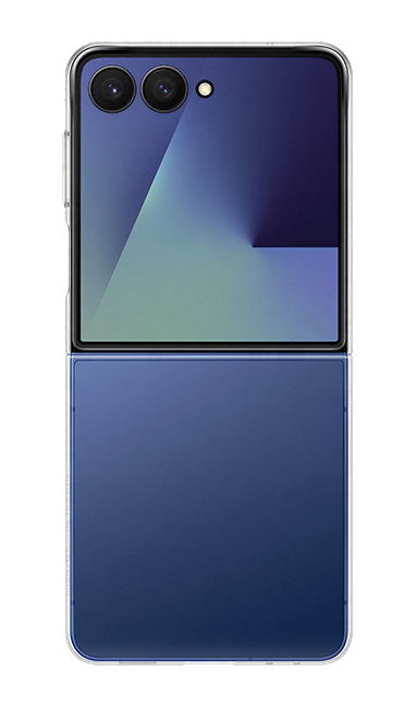 Left. Samsung - Samsung Galaxy Z Flip7 Clear Case - Clear.