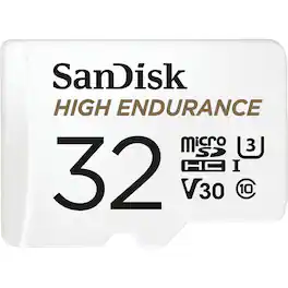 SanDisk - High Endurance 32 GB Class 10/UHS-I (U3) microSDHC - 100 MB/s Read - 40 MB/s Write