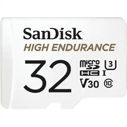 SanDisk
HIGH ENDURANCE
32GB
microSDHC I
U3
V30
10