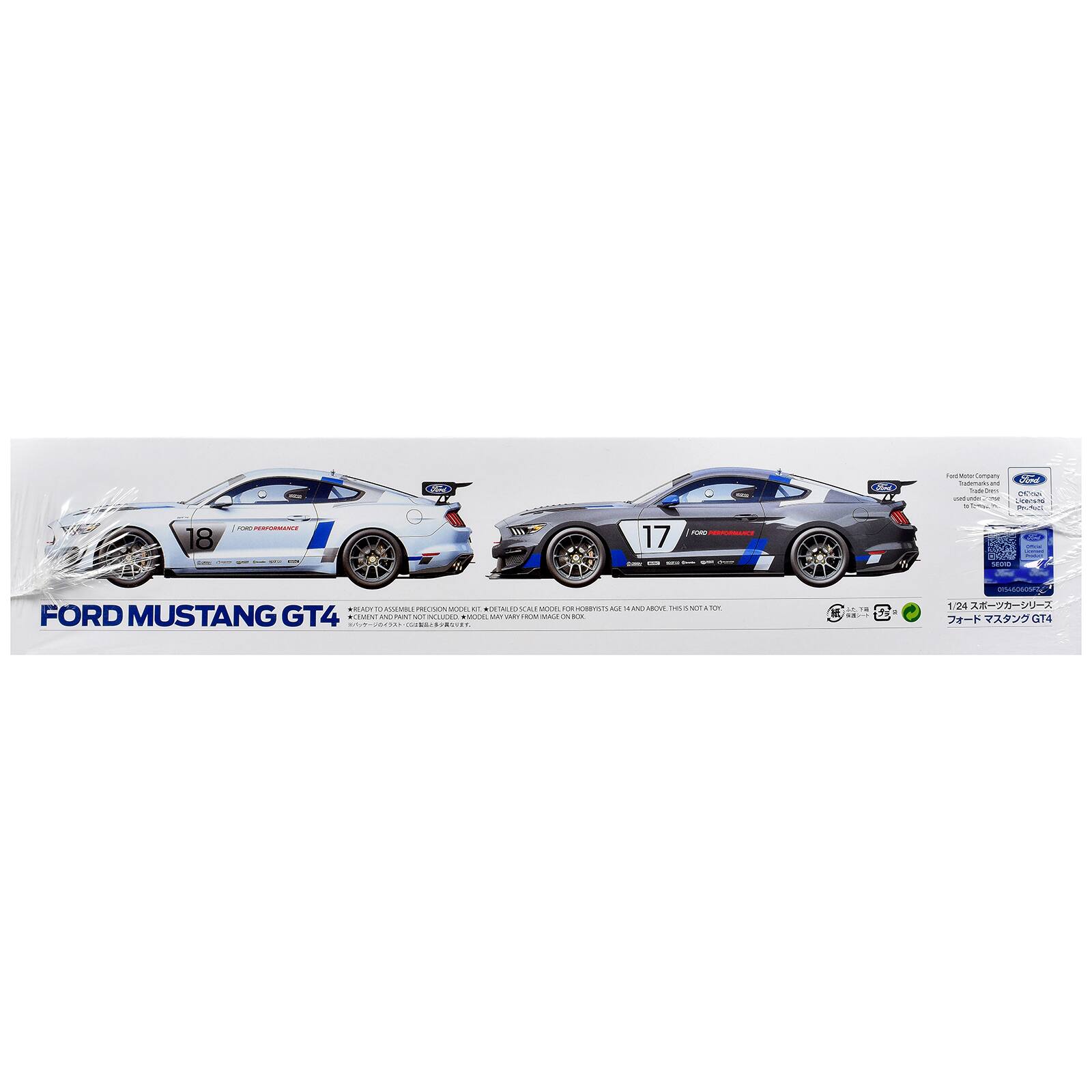 18  
YOKO mement  
FORD PERFORMANCE 17 1 -  
- Company Trademarks and Ford TradeGress Cool www.ru  
ieans Petiles CLAT SEOID  
*READY 12 AVEMBLE PRECISION MODEL WT. MODEL Ad! IND ABOVE THIS IS NOT A TOY. FORD MUSTANG GT4 *CEMENT PAN NOT INCLUDED #MODEL MAY VARY FROM IMAGE ON BOX  
.1 +  
01546060942 1/24 GT4