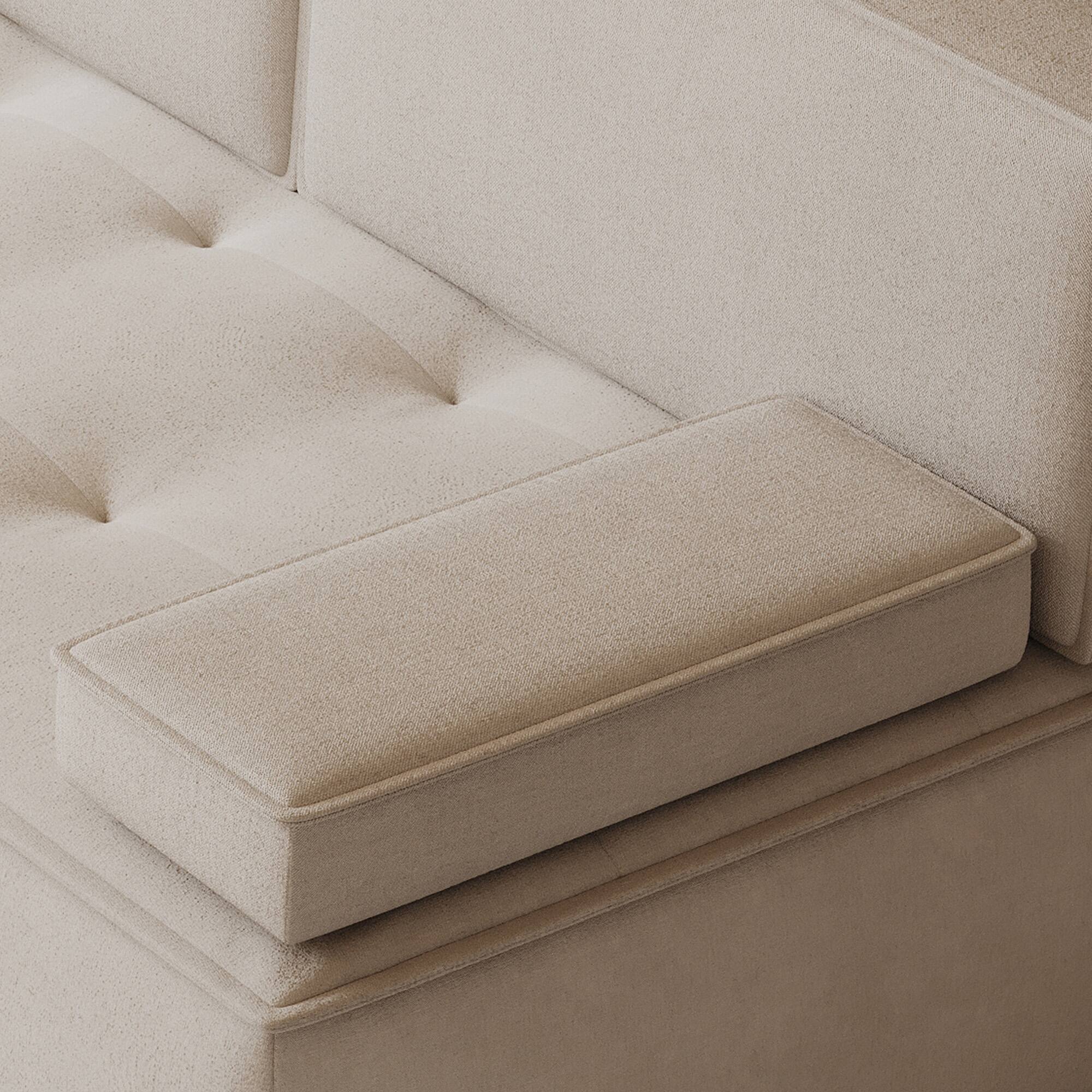 Alt View 1. luck idea - 79" Multi-Functional Fabric Sleeper Sofa, Convertible Couch Bed with Supportive Foam Cushion for Apartment & Studio - White.