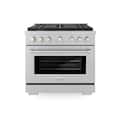 ZLINE - 36 in. Wide 6 Burner Paramount Gas Range and Convection Oven (SGRS-36) - Stainless Steel