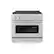 Front. ZLINE - 36 in. Wide 6 Burner Paramount Gas Range and Convection Oven (SGRS-36) - Stainless Steel.