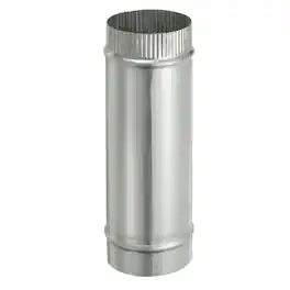 Unique Bargains - 4 x 12 Inch Round Dryer Duct, 1pc Galvanized Steel Crimped Straight Air Vent Duct Extension Coupler Pipe Adapter - Silver