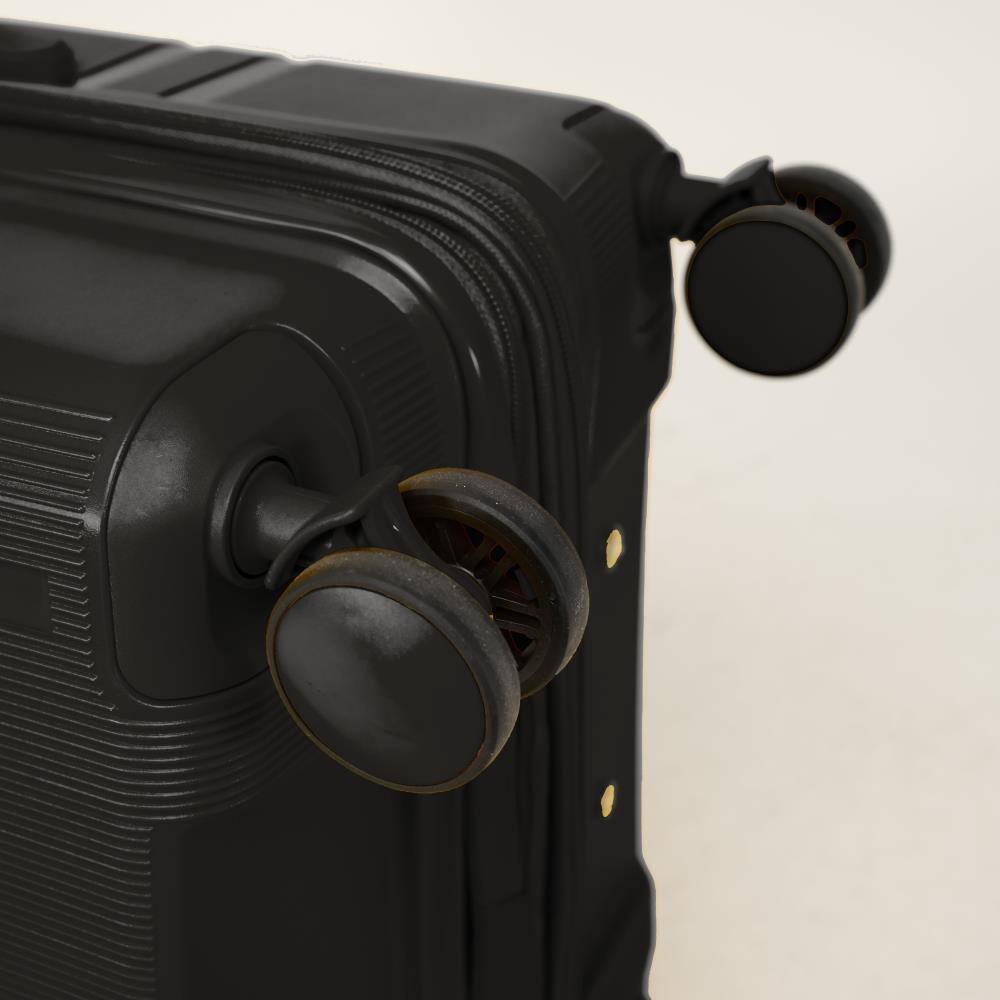 Alt View 1. BreeBe - 6-Piece Expandable Hard Shell Luggage Set with Spinner Wheels Lightweight Travel Suitcase Carry-On Unisex with Lock - Black.